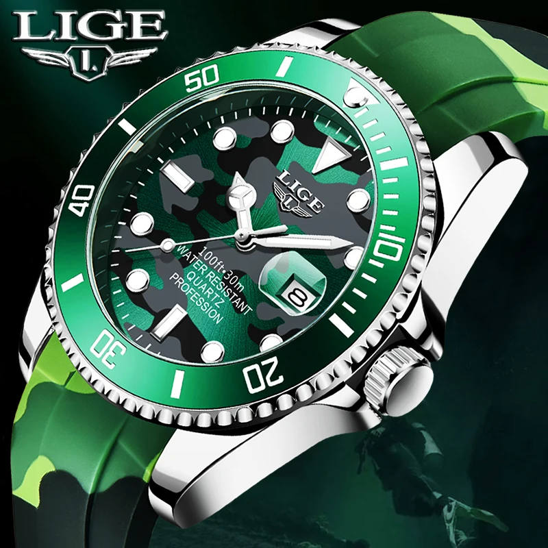 LIGE Top Brand Green Watch For Men Luxury Waterproof Sport Male Clock Wristwatches Fashion Quartz Watches Mens Relogio Masculino
LIGE Top Brand Green Watch For Men Luxury Waterproof Sport Male Clock Wristwatches Fashion Quartz Watches Mens Relogio Masculino