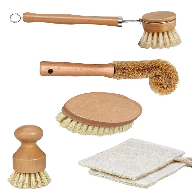 Dish Scrubber With Loofah Cleaning Cloths Wooden Dish Brush Set Kitchen Scrubber Vegetable Brushes Kitchen Dish Cleaner Scrubber
Dish Scrubber With Loofah Cleaning Cloths Wooden Dish Brush Set Kitchen Scrubber Vegetable Brushes Kitchen Dish Cleaner Scrubber