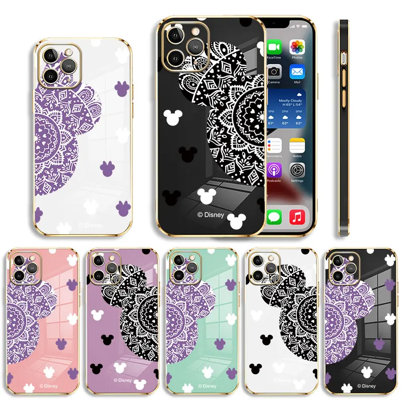 Luxury Soft Plating Phone Case For iPhone 13 12 11 Pro Max Mini X XR XS Max 7 8 6 6s Plus SE Cover Mickey Minnie Mandala Art
Luxury Soft Plating Phone Case For iPhone 13 12 11 Pro Max Mini X XR XS Max 7 8 6 6s Plus SE Cover Mickey Minnie Mandala Art