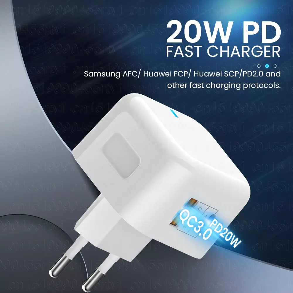 PD 20W USB Type C Charger For iPhone 13 12 11 Pro QC3.0 Quick Charge USB-C Fast Charging Travel Wall Charger Power Adapter US/EU
PD 20W USB Type C Charger For iPhone 13 12 11 Pro QC3.0 Quick Charge USB-C Fast Charging Travel Wall Charger Power Adapter US/EU
