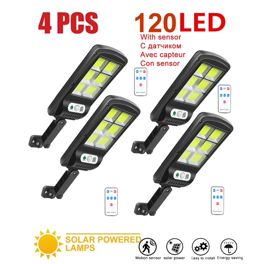 remote 1-4pcs 48-128 LED 3 Modes Garden Solar LED Lights Outdoor Solar Lamp Motion Sensor 270 Degree Waterproof IP65 floodlight
remote 1-4pcs 48-128 LED 3 Modes Garden Solar LED Lights Outdoor Solar Lamp Motion Sensor 270 Degree Waterproof IP65 floodlight
