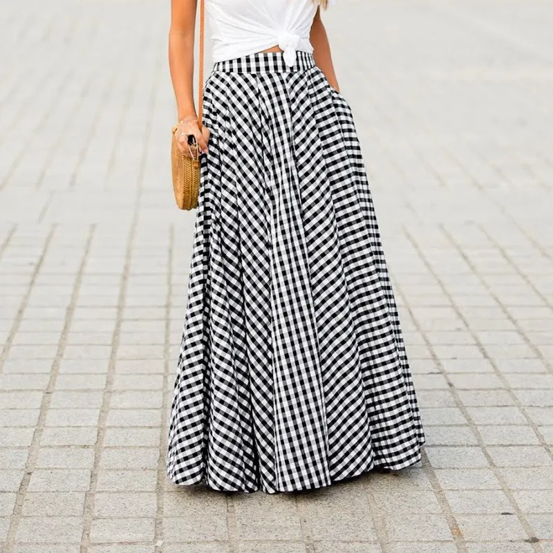 Womens Long Skirts Vintage Plaid Check Skirt Zipper Pleated Faldas Bohemian Jupe Casual Pockets Maxi Skirts Faldas Largas 2021
Womens Long Skirts Vintage Plaid Check Skirt Zipper Pleated Faldas Bohemian Jupe Casual Pockets Maxi Skirts Faldas Largas 2021