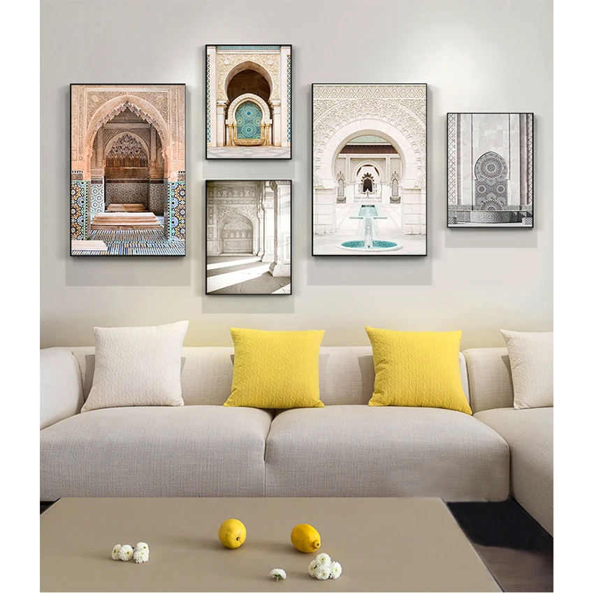 Print Islamic Wall Art Picture Home Decoration Hassan II Mosque Canvas Painting Morocco Architecture Poster Travel Landscape
Print Islamic Wall Art Picture Home Decoration Hassan II Mosque Canvas Painting Morocco Architecture Poster Travel Landscape