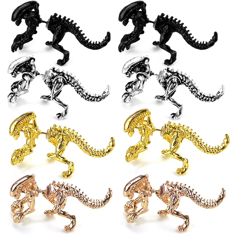 Earrings Jewelry 3D Scary Monster Alien Stud Black Color Dinosaur Earring Halloween Women Men Piercing Black Punk Stud Earrings
Earrings Jewelry 3D Scary Monster Alien Stud Black Color Dinosaur Earring Halloween Women Men Piercing Black Punk Stud Earrings