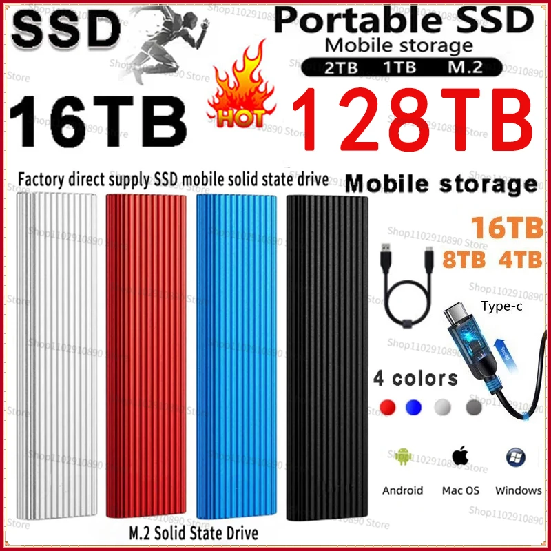 New External Flash Drive HDD Portable 128tb SSD 2TB 4TB 8TB HD Externo Hard Disks USB3.0 Storage Decives for Computers Notebook
New External Flash Drive HDD Portable 128tb SSD 2TB 4TB 8TB HD Externo Hard Disks USB3.0 Storage Decives for Computers Notebook