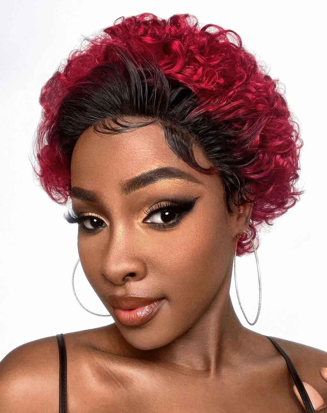 Kinky Curly Human Hair Wig 1B 99J/ Burgundy Pixie Cut Wig For Women Transparent Lace Water Wave Lace Front Wig Short Bob Wig
Kinky Curly Human Hair Wig 1B 99J/ Burgundy Pixie Cut Wig For Women Transparent Lace Water Wave Lace Front Wig Short Bob Wig
