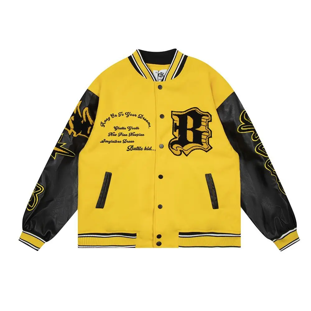 Vintage flame element monogram embroidered baseball uniforms for men and women street lovers jackets
Vintage flame element monogram embroidered baseball uniforms for men and women street lovers jackets