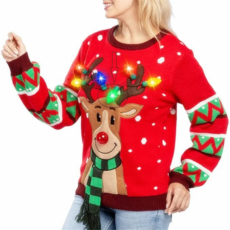 LED Light Christmas Sweater with Elk Women Winter Thic Warm Sweaters Sleeve Jumper Knitted Black Xmas Clothes 2023 Ugly Jersey
LED Light Christmas Sweater with Elk Women Winter Thic Warm Sweaters Sleeve Jumper Knitted Black Xmas Clothes 2023 Ugly Jersey