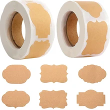 Kraft Paper Stickers Blank Labels Handmade Stationery 250Pcs/Roll Spice Label DIY Envelope Sealing Sticker Handmade Sticker