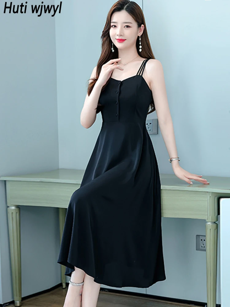 Женское черное шикарное сексуальное Клубное платье миди на бретельках 2023, винтажный Повседневный пляжный длинный сарафан, летнее элегантное облегающее вечернее платье макси для выпускного
Женское черное шикарное сексуальное Клубное платье миди на бретельках 2023, винтажный Повседневный пляжный длинный сарафан, летнее элегантное облегающее вечернее платье макси для выпускного