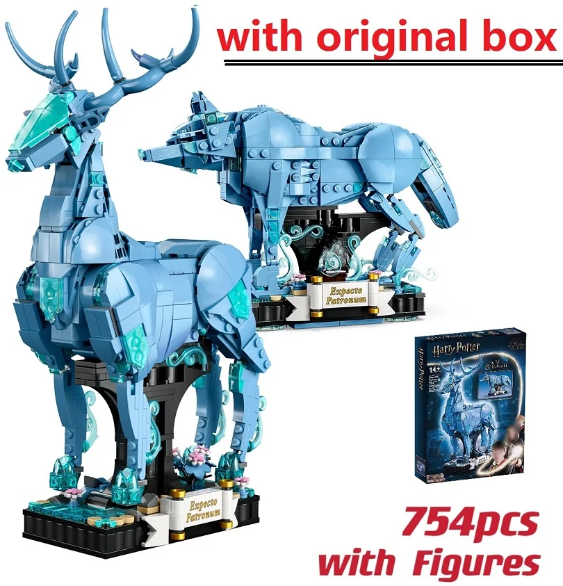 NEW Expecto Patronum 2-in-1 Compatible 76414 Building Blocks Movies Animais Modelo De Stag Wolf Bricks Toy For Kid Birthday Gift
NEW Expecto Patronum 2-in-1 Compatible 76414 Building Blocks Movies Animais Modelo De Stag Wolf Bricks Toy For Kid Birthday Gift