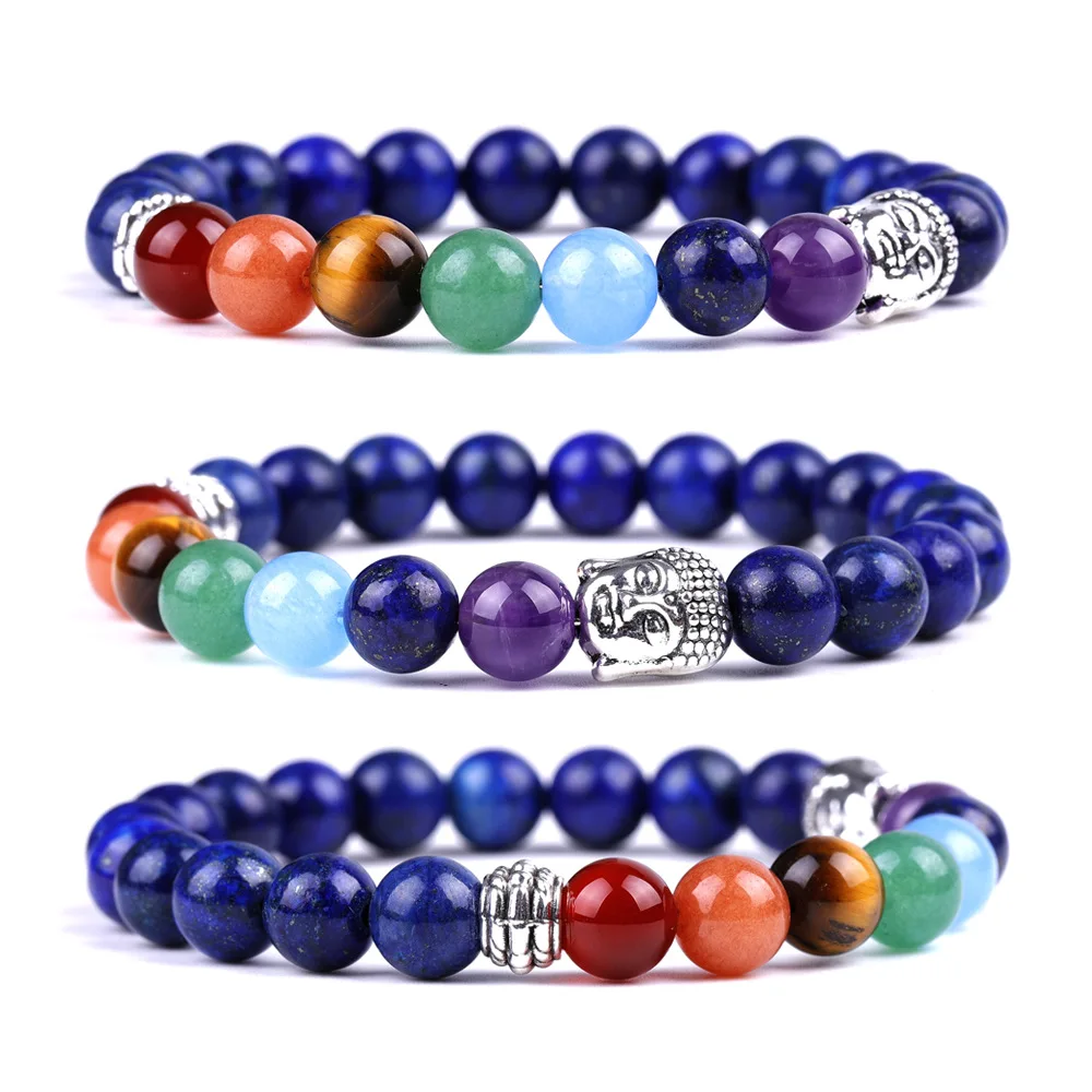 8mm Lapis Lazuli Red Agate Yoga Balance Bracelet & Bangle For Women Man Amethyst 7 Color Chakra Buddha Head Bead Bracelet
8mm Lapis Lazuli Red Agate Yoga Balance Bracelet & Bangle For Women Man Amethyst 7 Color Chakra Buddha Head Bead Bracelet