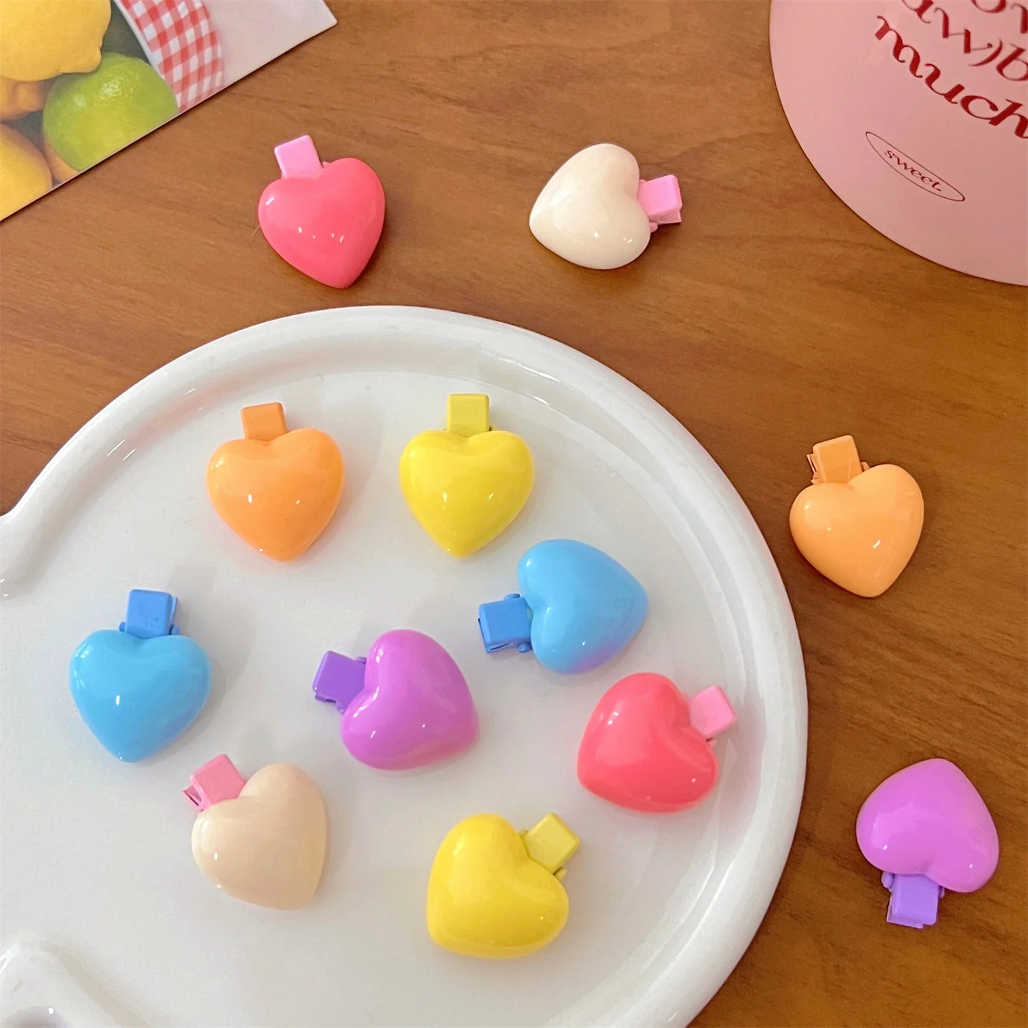 Summer Cream Candy Color Small Love Heart Mini Hair Clips For Girl Children Cute Kawaii Fancy Sweet Hairpin Fashion Accessories
Summer Cream Candy Color Small Love Heart Mini Hair Clips For Girl Children Cute Kawaii Fancy Sweet Hairpin Fashion Accessories