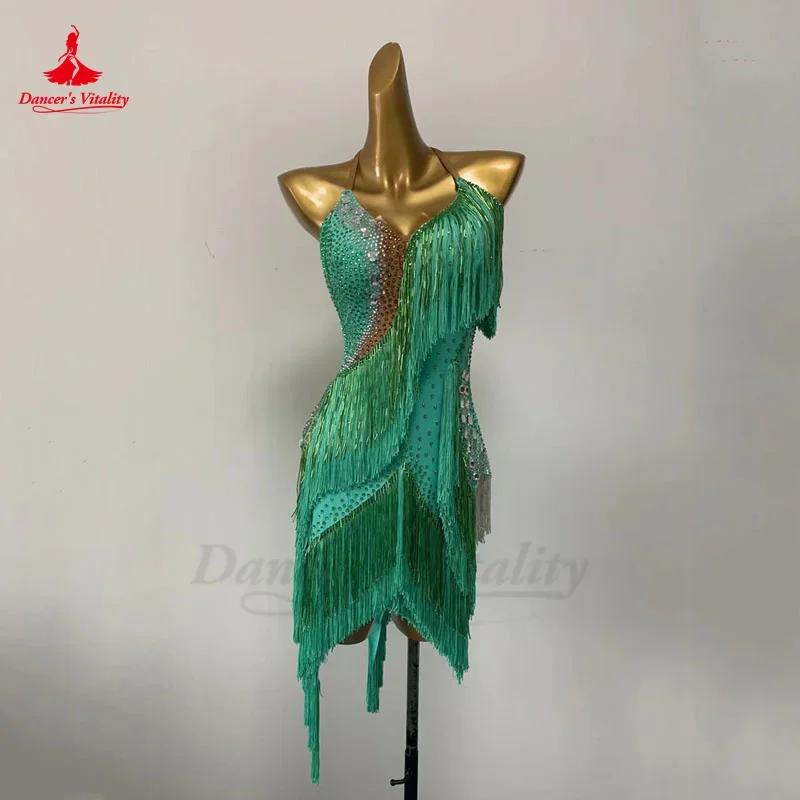 Latin Dance Dress for Women Customsized Adult Children Senior AB Stones Rumba Chacha Tango Performance Costume Latin Dresses
Latin Dance Dress for Women Customsized Adult Children Senior AB Stones Rumba Chacha Tango Performance Costume Latin Dresses