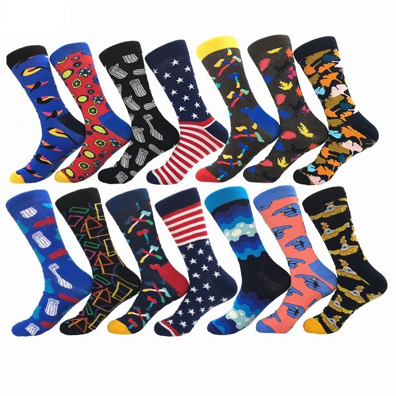 Men Socks Hot Sale Fashion Design Causul Business Geometric Maple Leaf Stripe National Flag Pattern Party Gift Socks
Men Socks Hot Sale Fashion Design Causul Business Geometric Maple Leaf Stripe National Flag Pattern Party Gift Socks