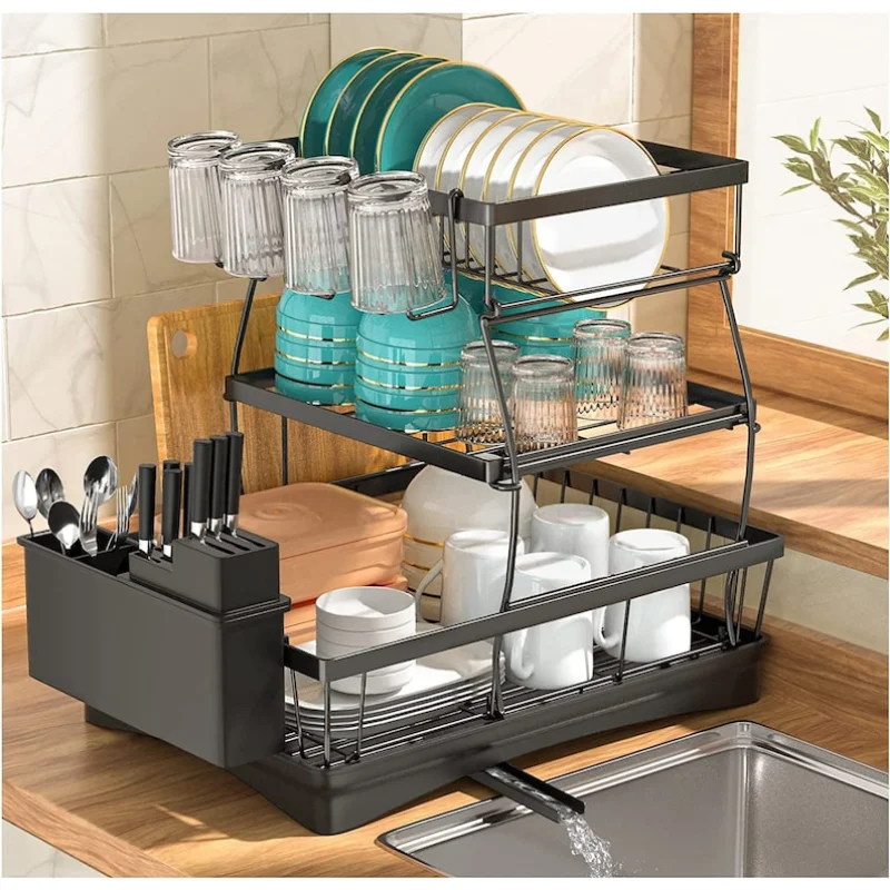 3 Tier Large Dish Rack | Dish Drying Rack | Kitchen Rack | Dish Holder | kitchen Accessories | Dish Drainer | Plate Rack
3 Tier Large Dish Rack | Dish Drying Rack | Kitchen Rack | Dish Holder | kitchen Accessories | Dish Drainer | Plate Rack