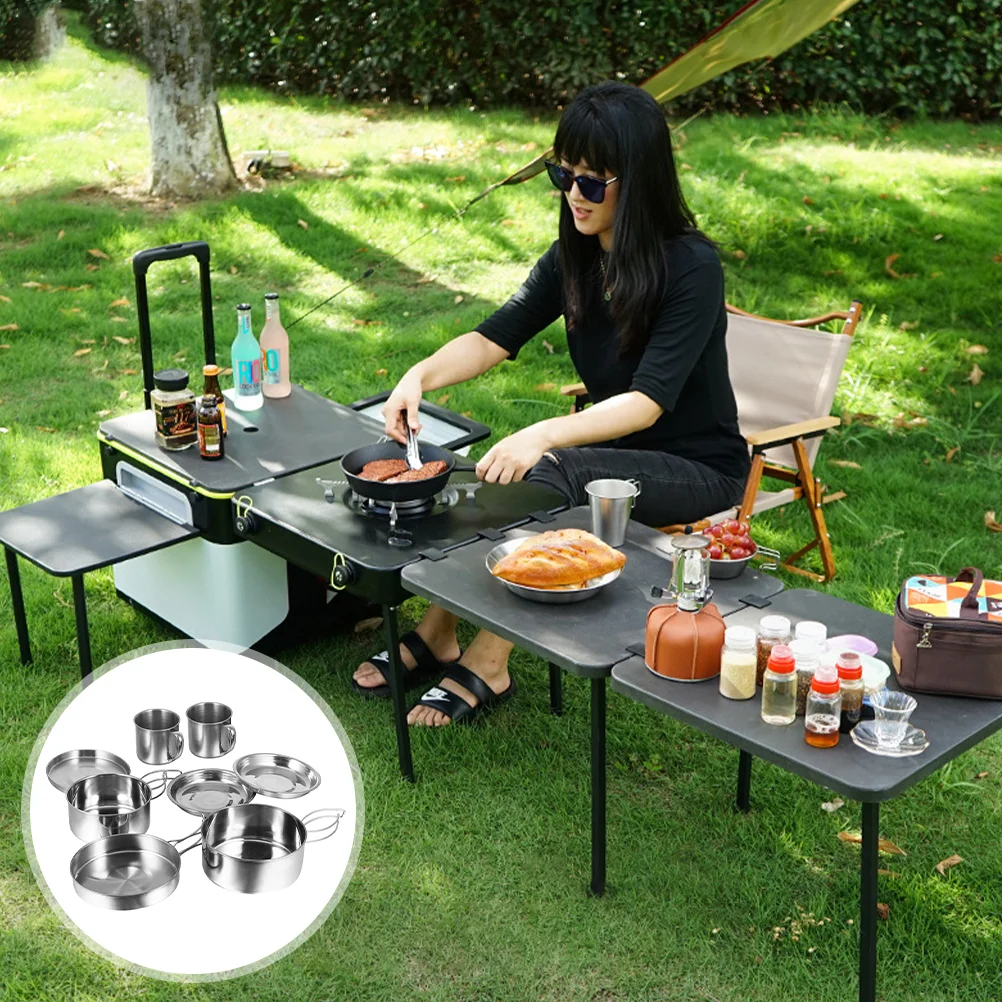 Outdoor Griddle Camping Stove Travel Set Camping Cookware Kit Camping Skillet Outdoor Cook Gear Stainless Steel Camping Pot
Outdoor Griddle Camping Stove Travel Set Camping Cookware Kit Camping Skillet Outdoor Cook Gear Stainless Steel Camping Pot