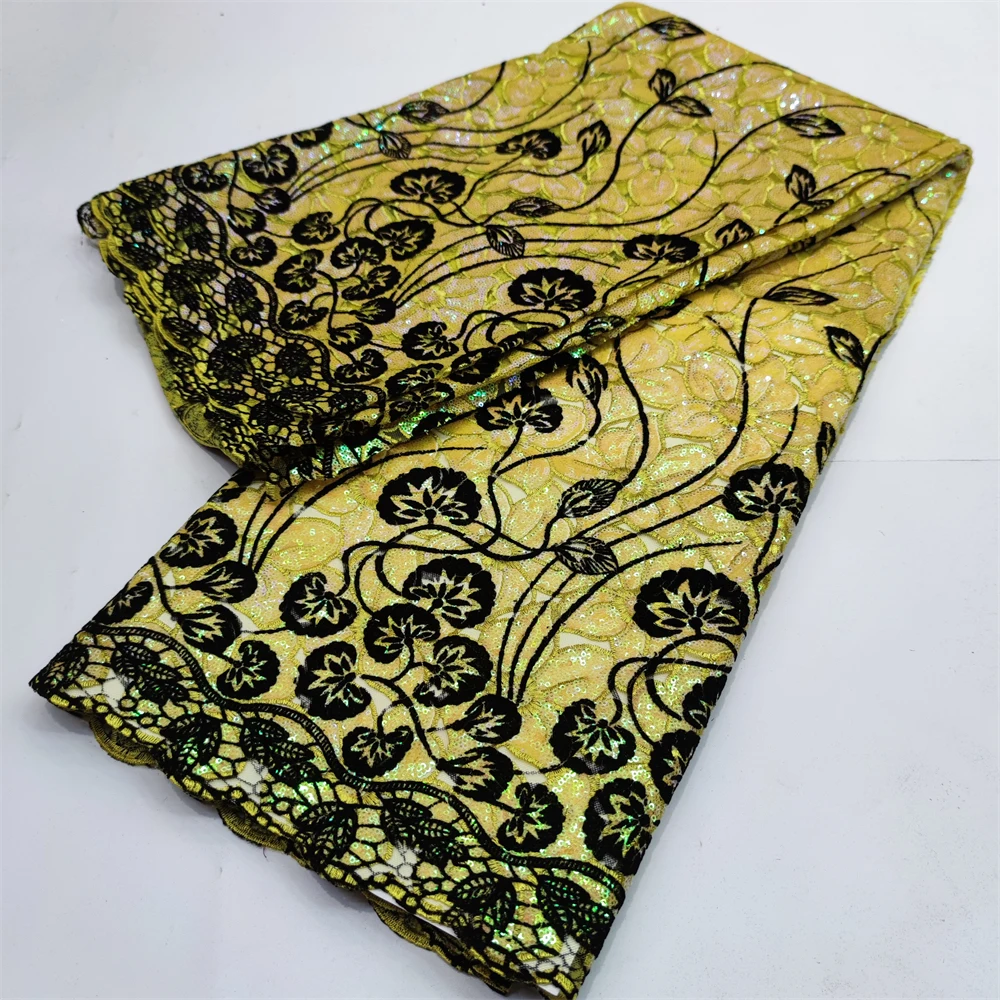 Latest 2022High Quality African Nigerian Tulle Lace Fabric With Sequins Embroidery Sewing Guipure Organza Prom Dresses 5yards
Latest 2022High Quality African Nigerian Tulle Lace Fabric With Sequins Embroidery Sewing Guipure Organza Prom Dresses 5yards