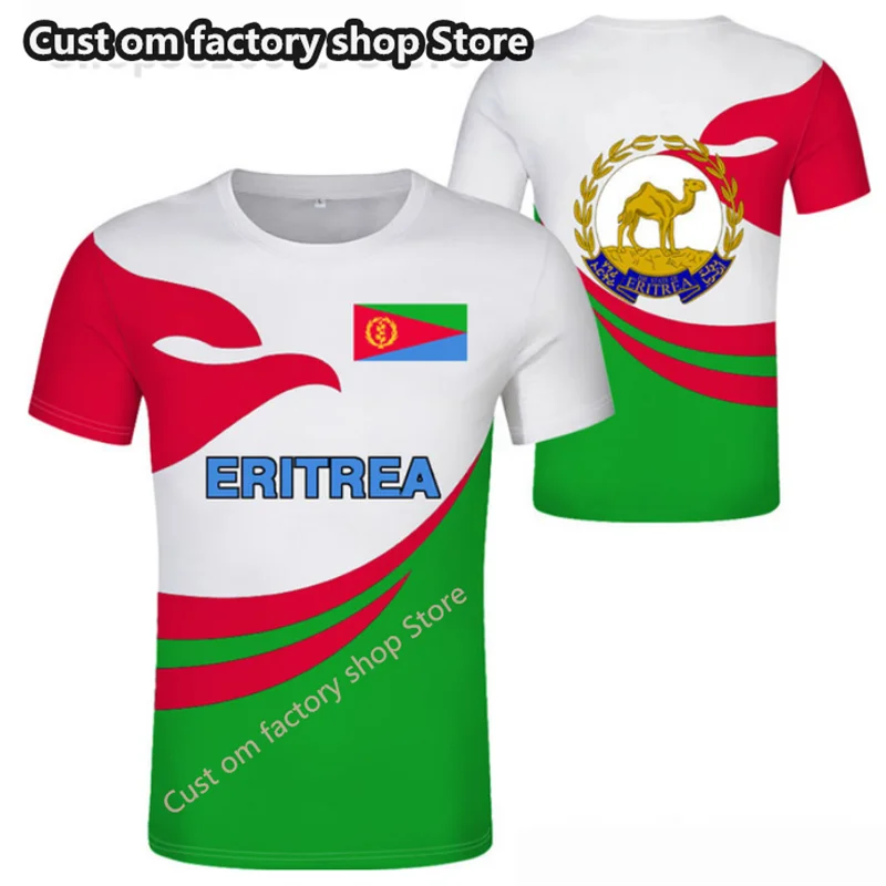 Eritrea Men T-shirt Free customized name ERI National flag top hip hop Tshirt Harajuku Gothic T shirt |