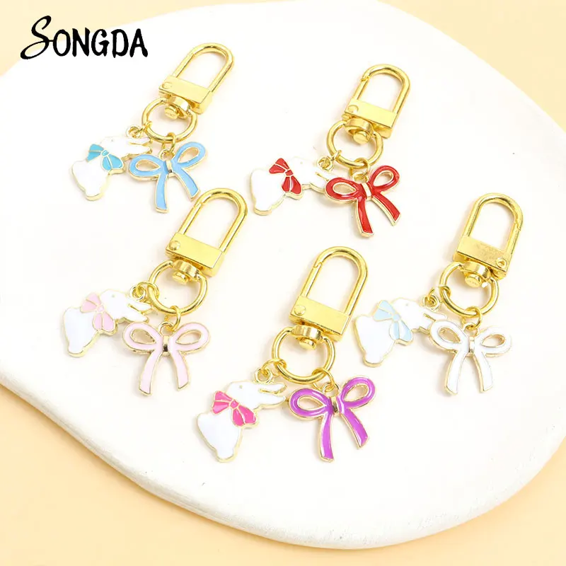 Funny Bowknot Bunny Enamel Keychain Cute Animal Rabbit Drip Oil Pendant Keyring Bag Airpods Box Car Key Accessories Souvenir
Funny Bowknot Bunny Enamel Keychain Cute Animal Rabbit Drip Oil Pendant Keyring Bag Airpods Box Car Key Accessories Souvenir