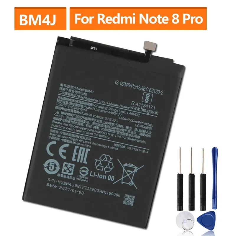 2023New Replacement Battery BM4J For Xiaomi MI Redmi Note 8 Pro Rechargeable Phone Battery 4500mAh
2023New Replacement Battery BM4J For Xiaomi MI Redmi Note 8 Pro Rechargeable Phone Battery 4500mAh