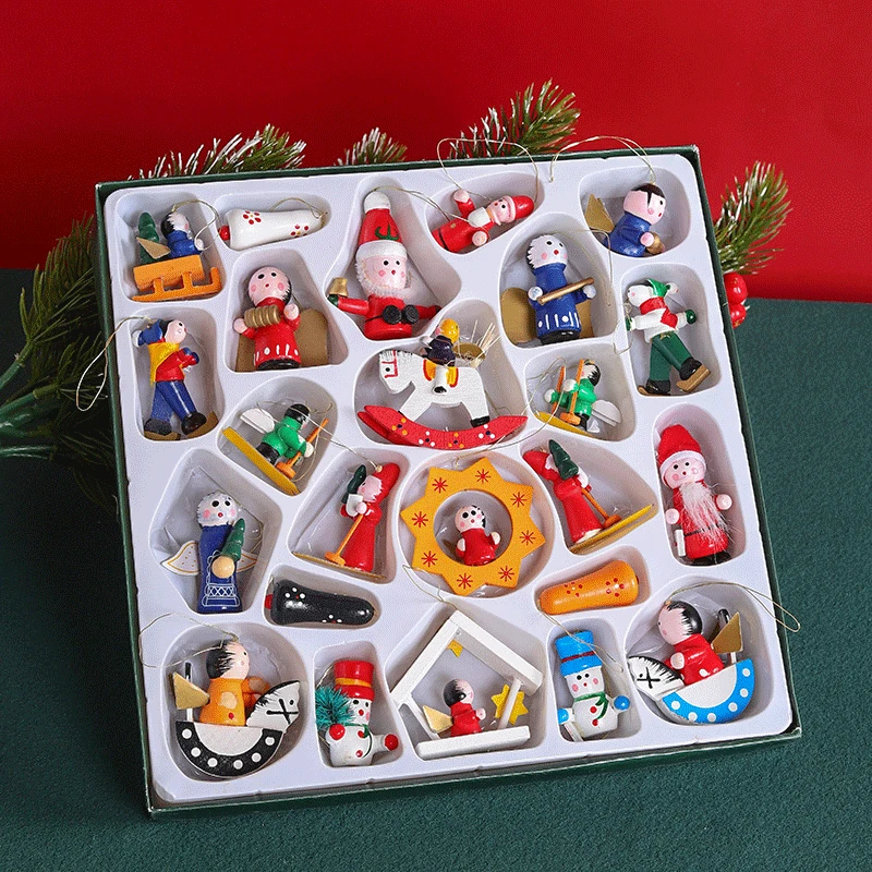 1 set/Christmas tree cartoon wooden Santa Claus pendant Hand-painted puppets Christmas tree Christmas decorations hanging
1 set/Christmas tree cartoon wooden Santa Claus pendant Hand-painted puppets Christmas tree Christmas decorations hanging