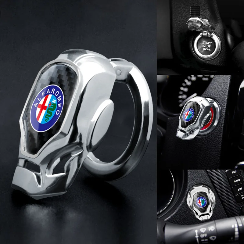 Engine Ignition Start Stop Push Button Cover Trim for Alfa Romeo Mito 147 156 159 166 GT Giulia Giulietta Stelvio Car Decoration 
Engine Ignition Start Stop Push Button Cover Trim for Alfa Romeo Mito 147 156 159 166 GT Giulia Giulietta Stelvio Car Decoration