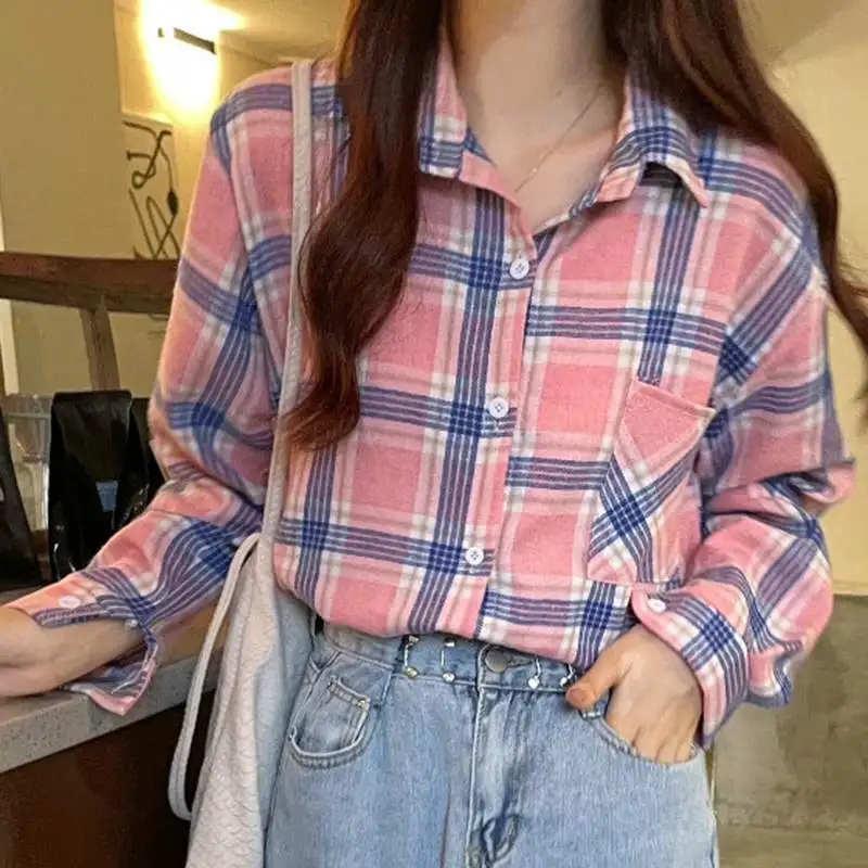 VONDA Elegant Casual Grid Baggy Blusa Tops Oversized Women Long Sleeved Blouses Femme Lapel Neck Button Up Chemise Plaid Shirts
VONDA Elegant Casual Grid Baggy Blusa Tops Oversized Women Long Sleeved Blouses Femme Lapel Neck Button Up Chemise Plaid Shirts