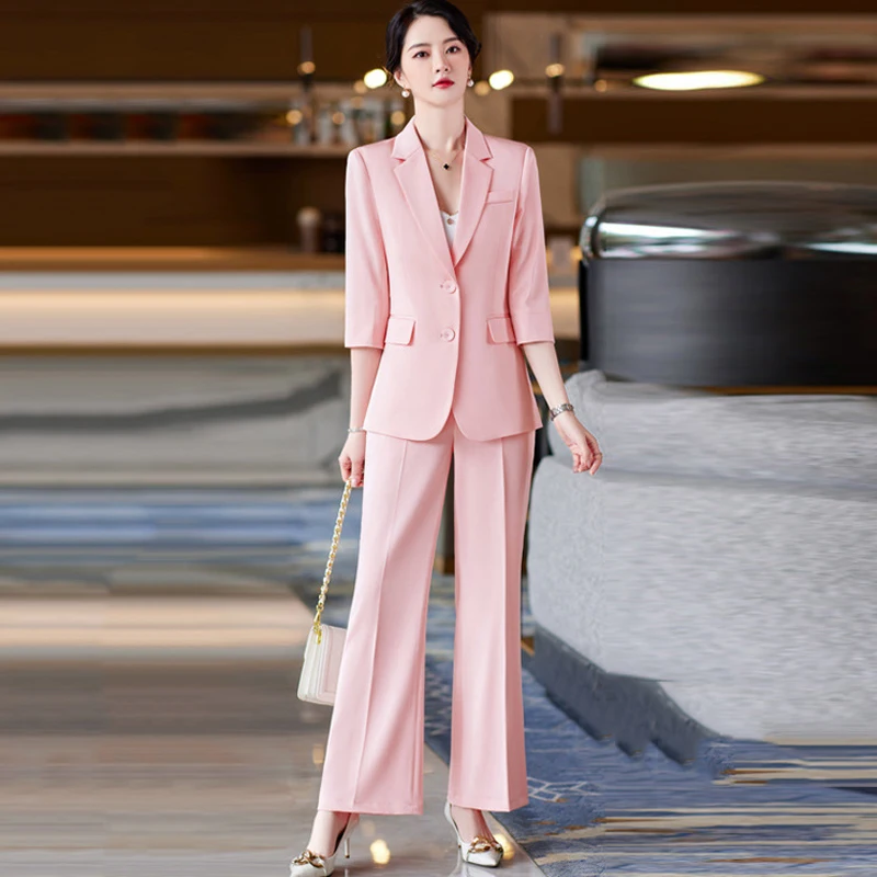 High End Elegant Women Blazer Wide-leg Pants 2-piece Office Suit Professional Wear 2022 Spring and Summer Fashion Female Jackets
High End Elegant Women Blazer Wide-leg Pants 2-piece Office Suit Professional Wear 2022 Spring and Summer Fashion Female Jackets