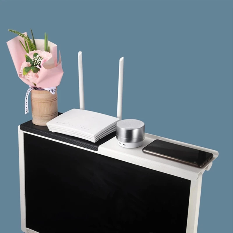 Adjustable TV Screen Top Shelf Computer Monitor Desktop Screen Top Storage Rack Media Boxes Router Storage Home Office Organizer 
Adjustable TV Screen Top Shelf Computer Monitor Desktop Screen Top Storage Rack Media Boxes Router Storage Home Office Organizer