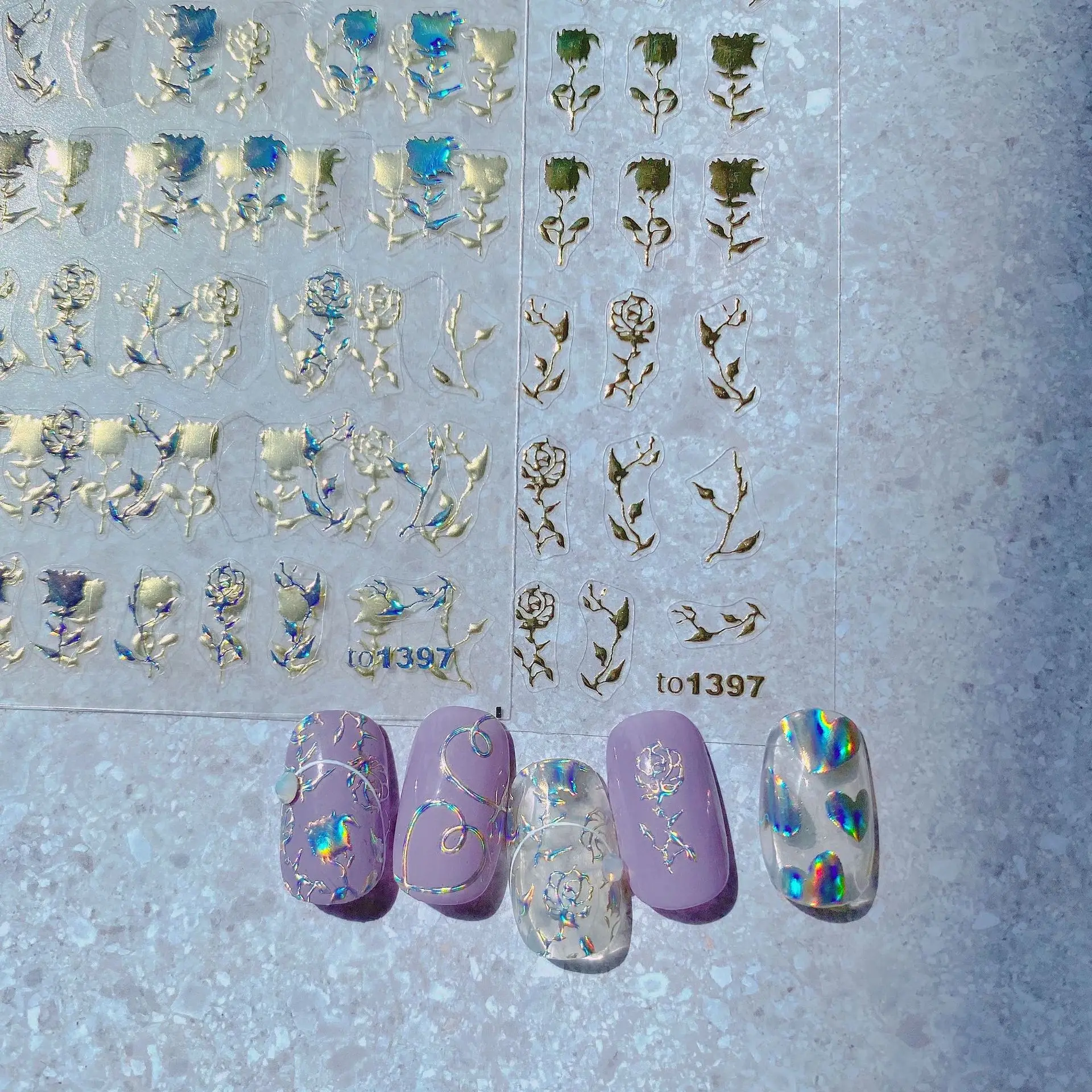 Bronzing Heart Love Rose Flower Nail Stickers 5D Embossed Transfer Foil Gold Silver Decals Cute Art Decoration Manicure
Bronzing Heart Love Rose Flower Nail Stickers 5D Embossed Transfer Foil Gold Silver Decals Cute Art Decoration Manicure