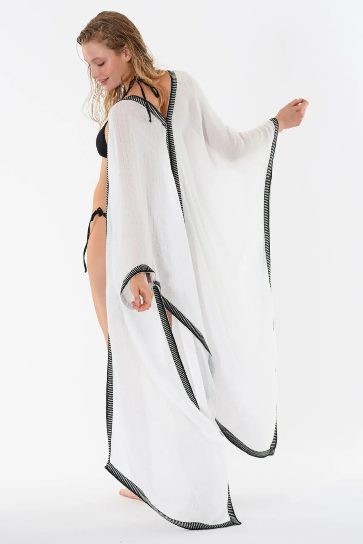 Women's Pareo White Vera Kimono Swimwear Cover Up Dress Sexy Tunic Suit Beachwear Female Beach Bikini Cover Loose Mini Dress
Women's Pareo White Vera Kimono Swimwear Cover Up Dress Sexy Tunic Suit Beachwear Female Beach Bikini Cover Loose Mini Dress