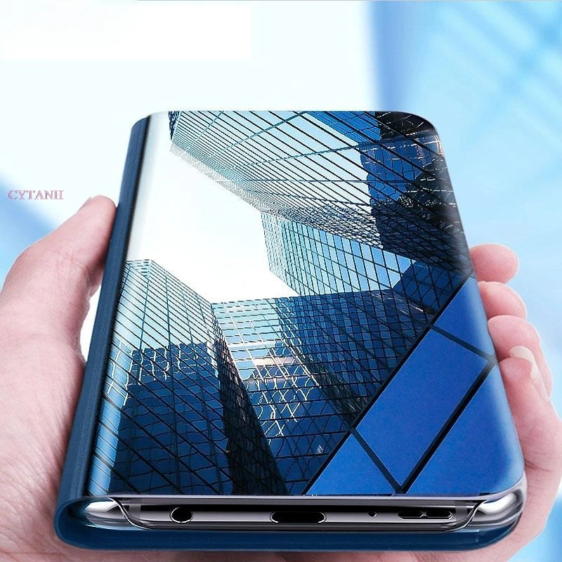 Умный зеркальный флип-чехол для Huawei Honor 9X роскошные оригинальные магнитные Чехлы