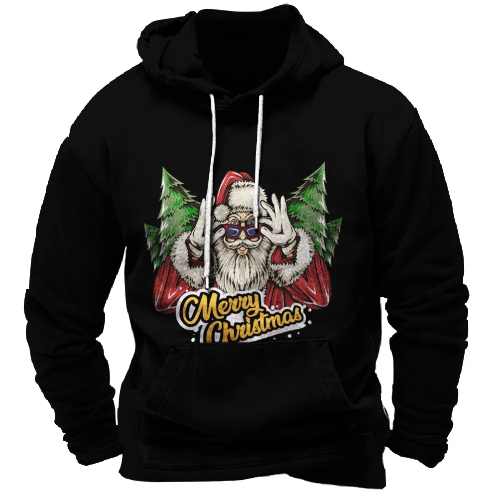Мужская толстовка с капюшоном и принтом деда мороза, в стиле хип-хоп
Мужская толстовка с капюшоном и принтом деда мороза, в стиле хип-хоп