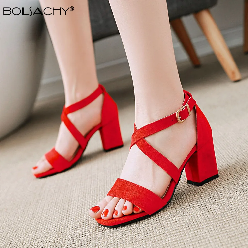 Spring Summer Gladiator Sandals Office High Heels Woman Cross Belt Buckle Pumps Suede Open Toe Casual Women Shoes Red Black Gray
Spring Summer Gladiator Sandals Office High Heels Woman Cross Belt Buckle Pumps Suede Open Toe Casual Women Shoes Red Black Gray