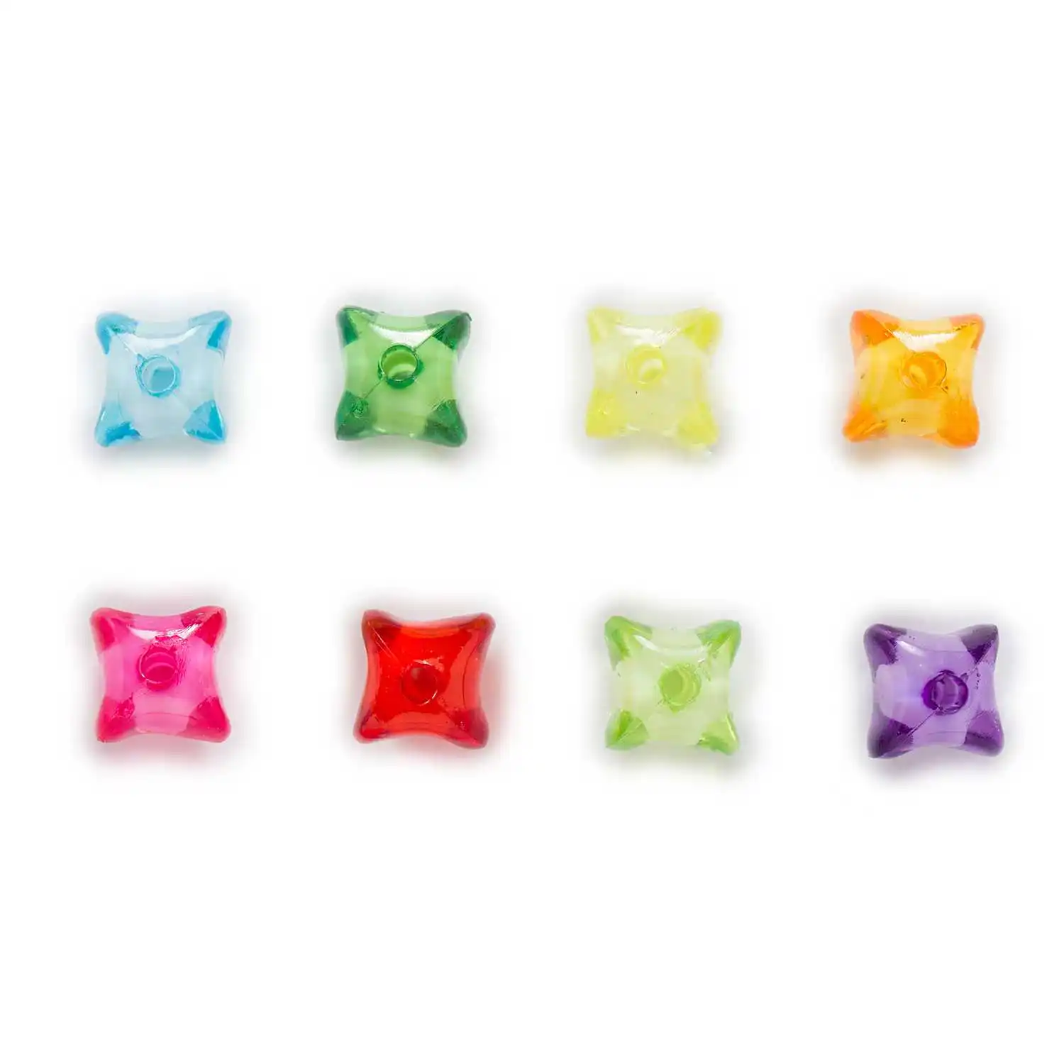

Sandwich Acrylic Cube Beads Spacer Findings Jewelry Making Sewing Decor Headwear Bracelet Necklace Accessories 10-12mm