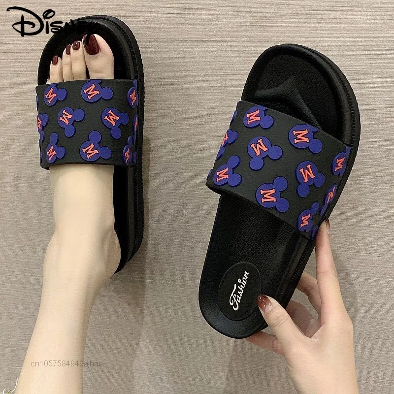 Disney Mickey Print Luxury Slippers Summer Anti Slip Platform Shoes Women Soft Casual Flat Shoe Outdoor Beach Fashion Sandals
Disney Mickey Print Luxury Slippers Summer Anti Slip Platform Shoes Women Soft Casual Flat Shoe Outdoor Beach Fashion Sandals