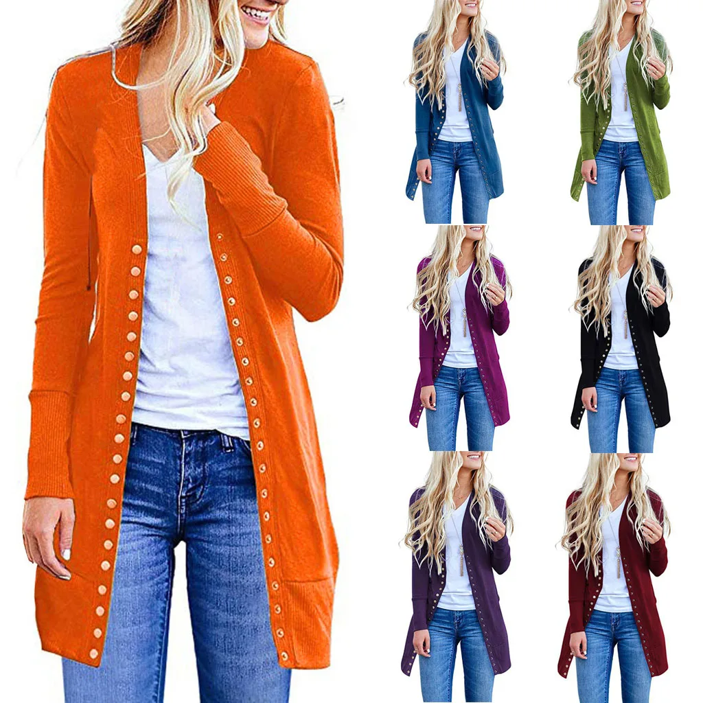Autumn And Winter Very Beautiful Riveted Cardigan Women's Clothing, Casual fashion high Street jacket medium long coat in a vari
Autumn And Winter Very Beautiful Riveted Cardigan Women's Clothing, Casual fashion high Street jacket medium long coat in a vari