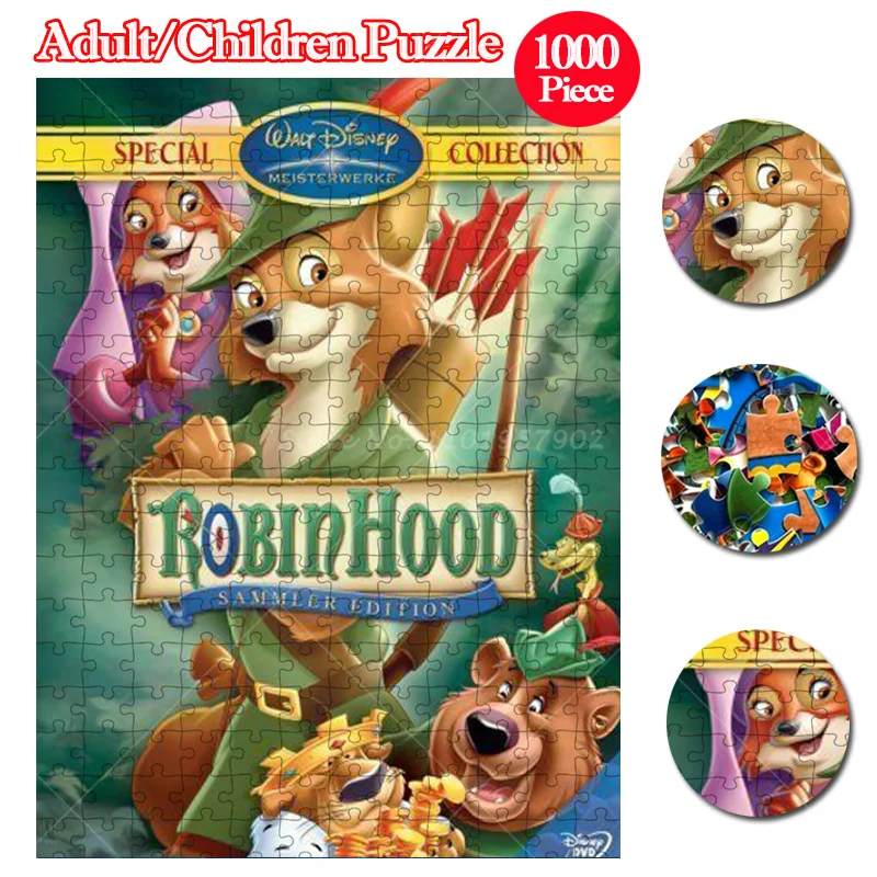 Оригинальные деревянные игрушки Disney, классический фильм Робина, 1000 деталей, пазлы для детей
Оригинальные деревянные игрушки Disney, классический фильм Робина, 1000 деталей, пазлы для детей