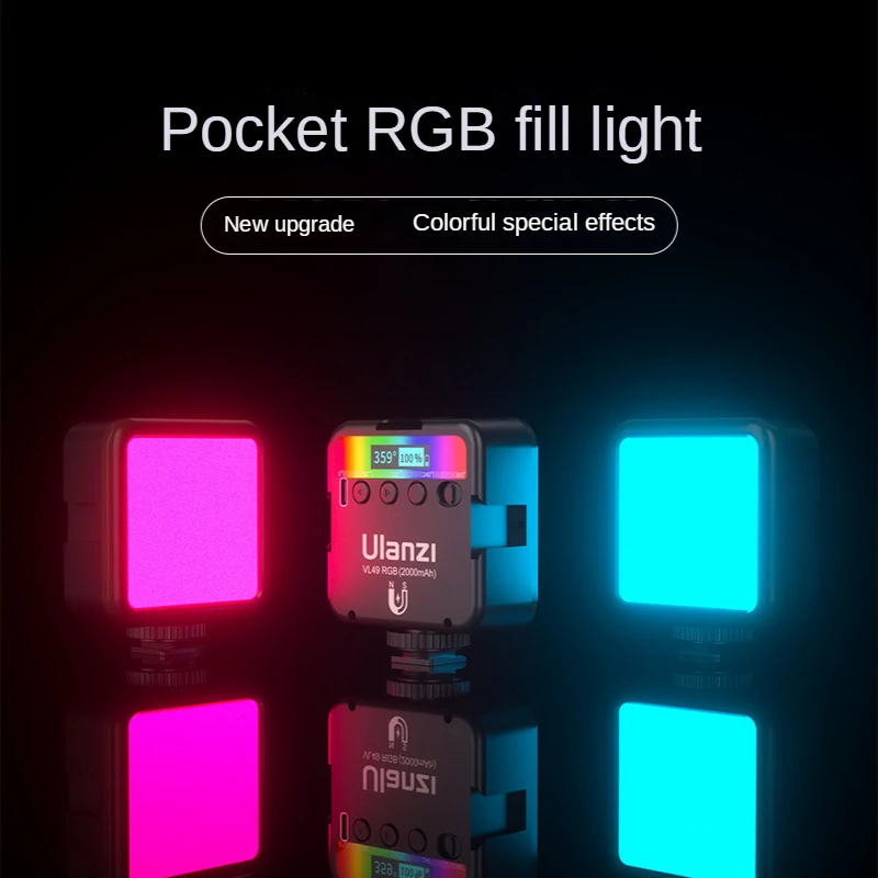 

Отличная корзина Ulanzi VL49RGB Мини карманный заполняющий свет портативный маленький полноцветный светильник для фотосъемки ручной Vlog Youtube