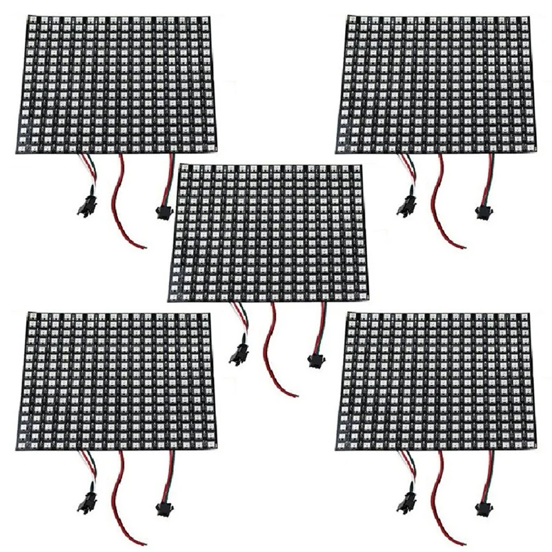 5Pcs 16X16 SK6812 WS2812B Addressable Flexible LED Panel Pixels Screen Digital Pixel Screen DC5V
5Pcs 16X16 SK6812 WS2812B Addressable Flexible LED Panel Pixels Screen Digital Pixel Screen DC5V