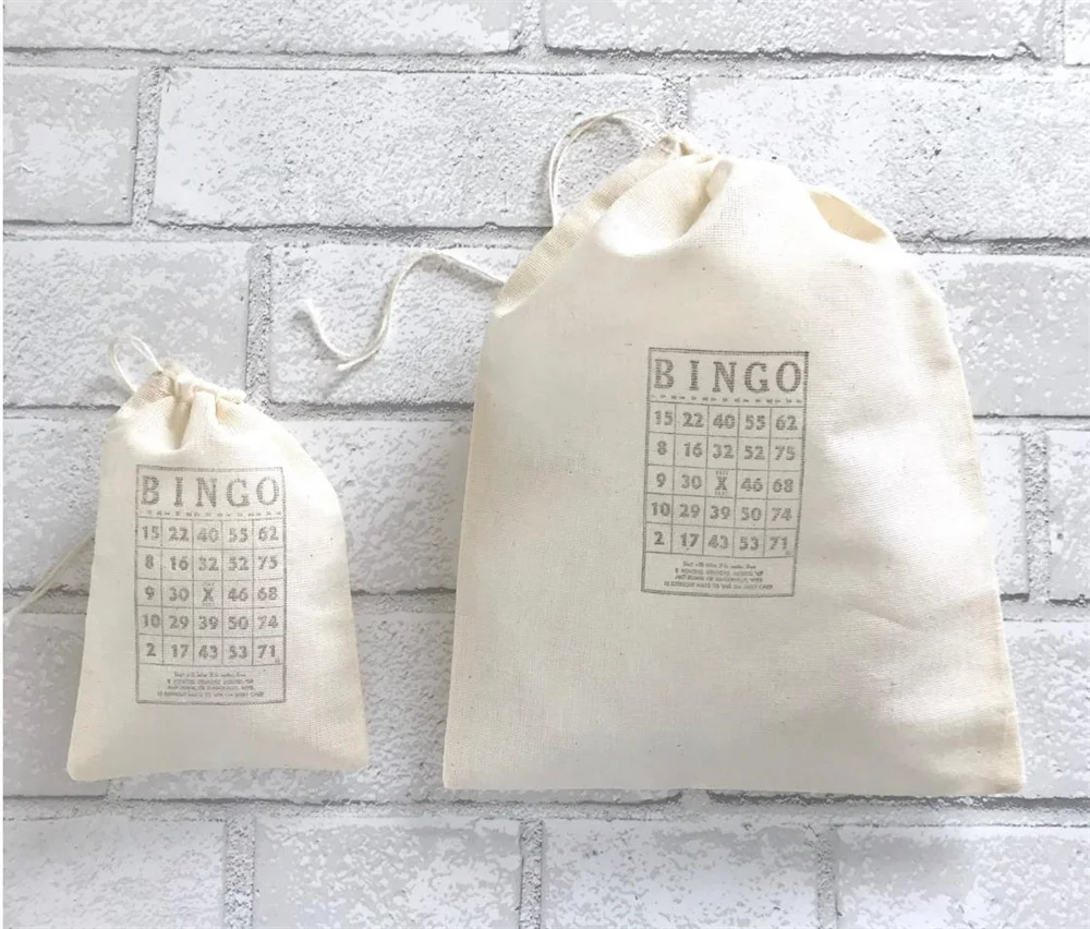 20PCS Bingo Favor Bags Game Party Bag Wedding Welcome Birthday Party Baby Shower Bridesmaid Candy Goodie Treat Gift Bag cloth
20PCS Bingo Favor Bags Game Party Bag Wedding Welcome Birthday Party Baby Shower Bridesmaid Candy Goodie Treat Gift Bag cloth
