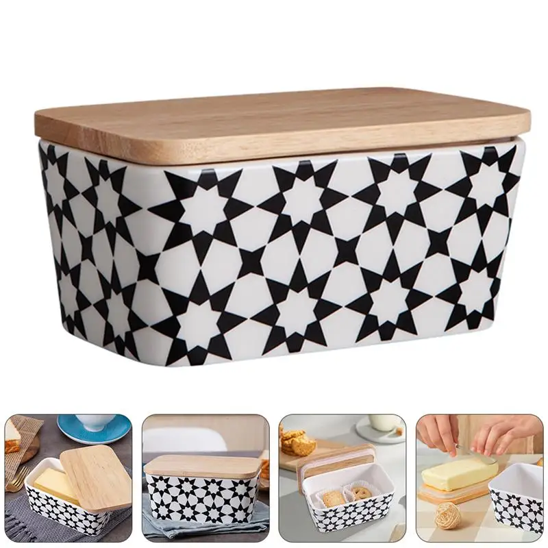 1 шт., многофункциональная керамическая тарелка для масла с деревянной крышкой
1 шт., многофункциональная керамическая тарелка для масла с деревянной крышкой