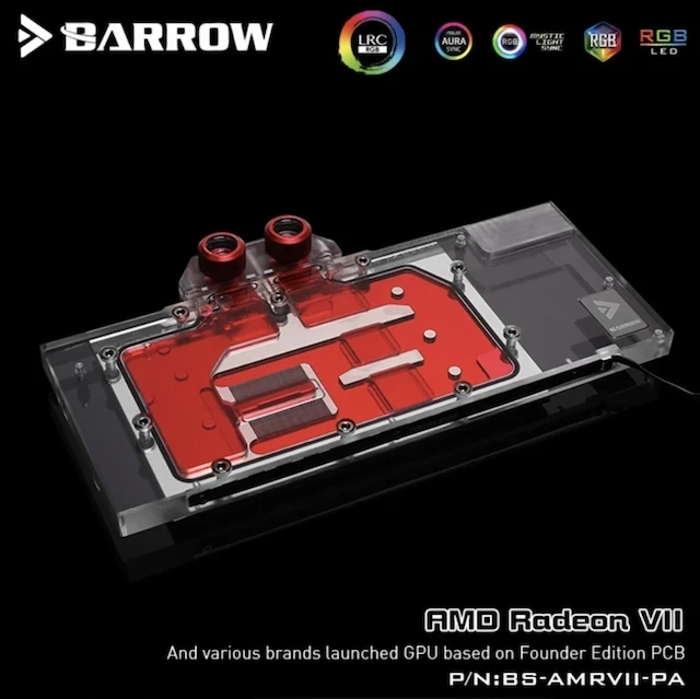 

Barrow BS-AMRVII-PA, LRC 2.0 Full Cover Graphics Card Water Cooling Blocks, For AMD Founder Edition Radeon VII