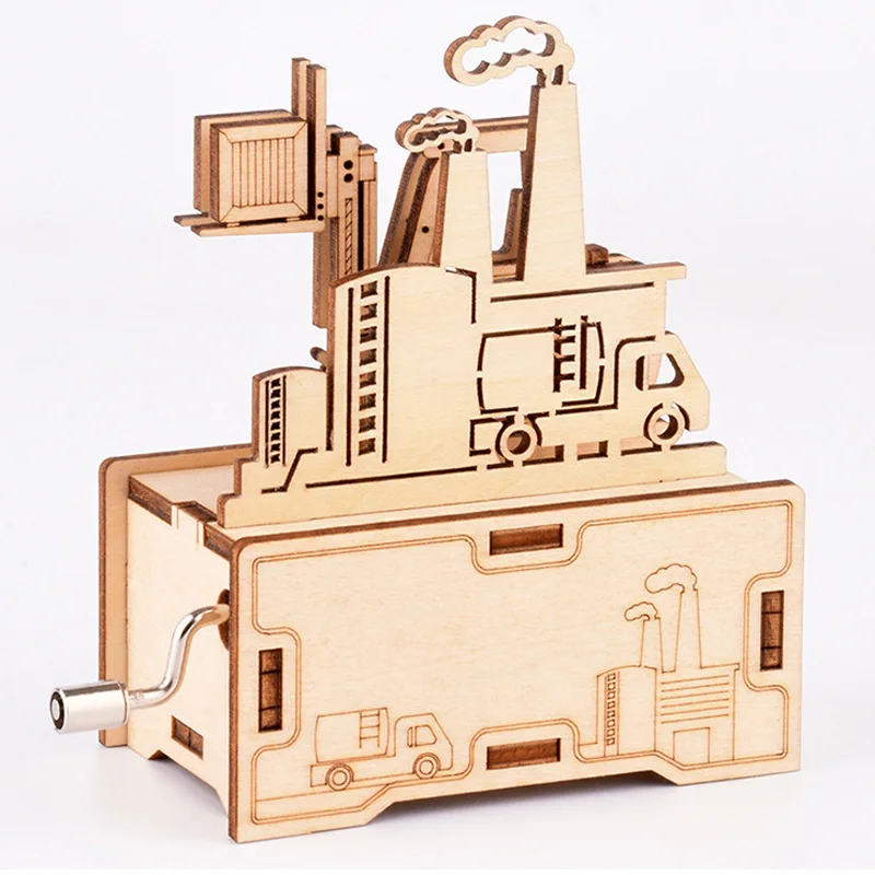 Forklift Music Box DIY Jigsaw Puzzle Educational Hand Crank Wood Musical Box Children's Birthday New Year Gift Home Decor 
Forklift Music Box DIY Jigsaw Puzzle Educational Hand Crank Wood Musical Box Children's Birthday New Year Gift Home Decor