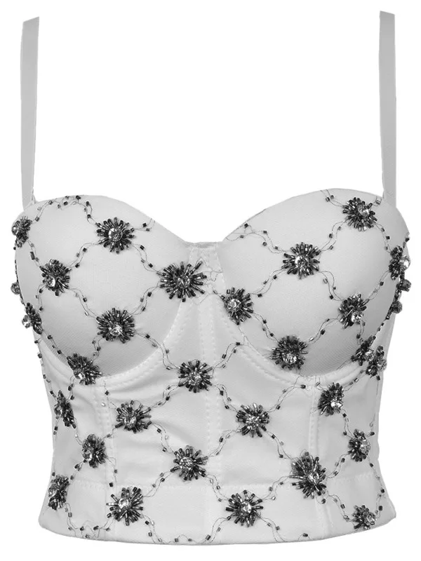 2022 New Arrival Women Sexy Designer Beading Crystal Diamonds Camisole Tops Ladies Summer Short Night Club Party Camis Crop Tops 
2022 New Arrival Women Sexy Designer Beading Crystal Diamonds Camisole Tops Ladies Summer Short Night Club Party Camis Crop Tops