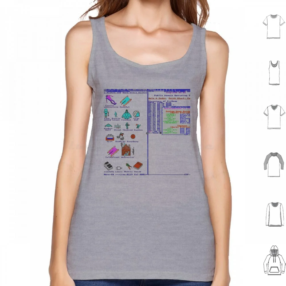 Templeos Menu With Games Tank Tops Vest Sleeveless Templeos Temple Os Temple Os Terry Ui Linux Old Retro Pattern
Templeos Menu With Games Tank Tops Vest Sleeveless Templeos Temple Os Temple Os Terry Ui Linux Old Retro Pattern