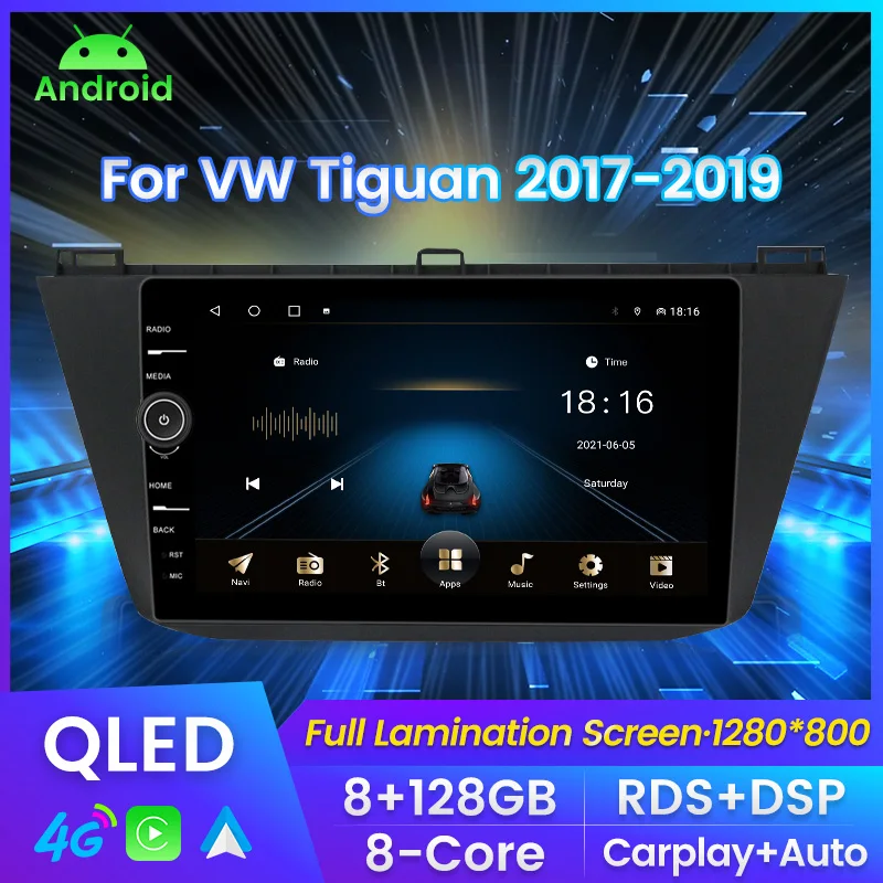 8-ядерный автомобильный мультимедийный плеер для VW Tiguan 2017-2019, автомобильное стерео радио, Android Авто Carplay QLED 1280*800P 8 + 128G Android 11 2Din
8-ядерный автомобильный мультимедийный плеер для VW Tiguan 2017-2019, автомобильное стерео радио, Android Авто Carplay QLED 1280*800P 8 + 128G Android 11 2Din