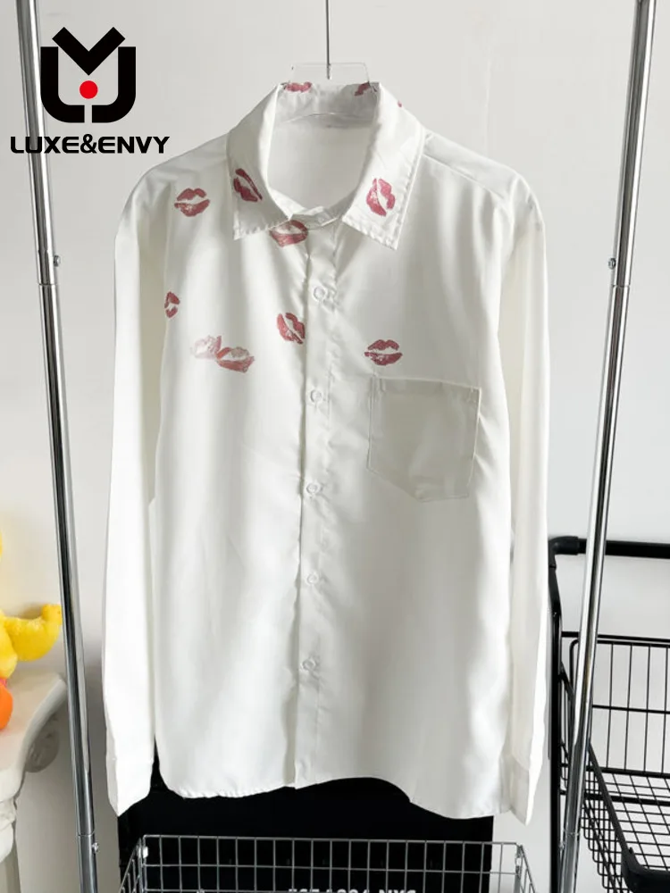 LUXE&ENVY Lipstick Lip Print Long-sleeved Shirt Men's Thin Style Loose Handsome Design Sense Top Spring Summer 2023 New
LUXE&ENVY Lipstick Lip Print Long-sleeved Shirt Men's Thin Style Loose Handsome Design Sense Top Spring Summer 2023 New
