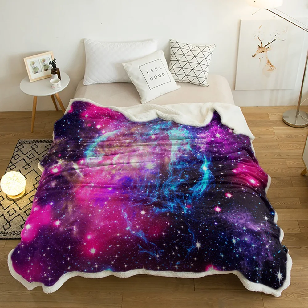 Universe Starry Sky Nebula Art Plush Throw Blanket Sherpa Fleece Bedspread Blankets Sofa Cover Bedding Picnic Wool Soft Blanket
Universe Starry Sky Nebula Art Plush Throw Blanket Sherpa Fleece Bedspread Blankets Sofa Cover Bedding Picnic Wool Soft Blanket